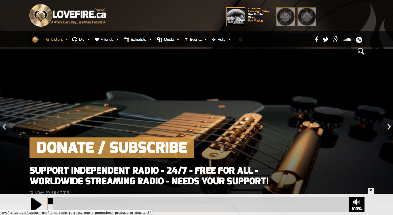 LoveFire.ca {Radio} Website