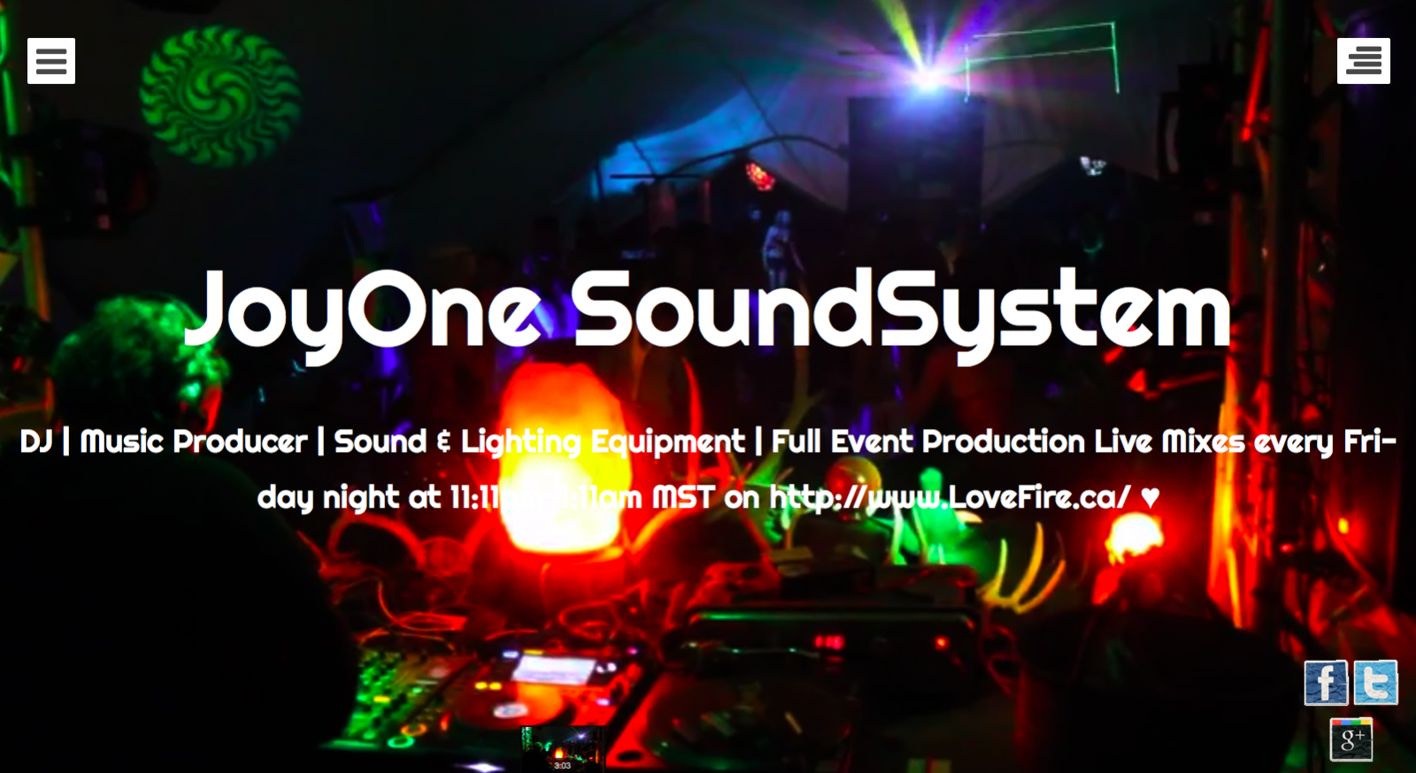 JoyOne Soundsystem Website