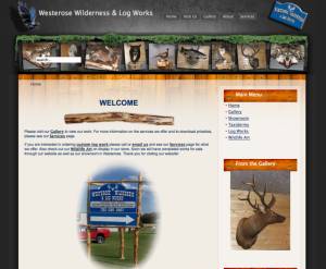 Second Westerose Wilderness & Log Studio Website 2010 Joomla