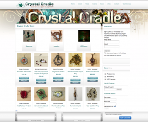 Crystal Cradle Ecommerce Website 2011