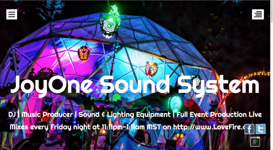 JoyOne Soundsystem Website