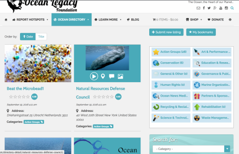 The Ocean Legacy Foundation 2016 Website