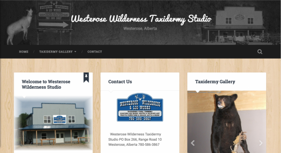 2015 Westerose Wilderness & Log Studio Website Wordpress