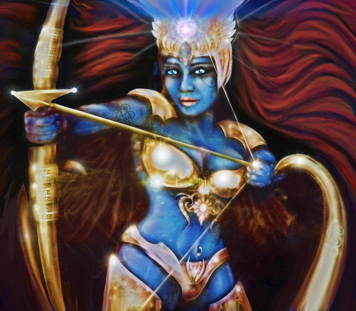 Blue Warrior Goddess