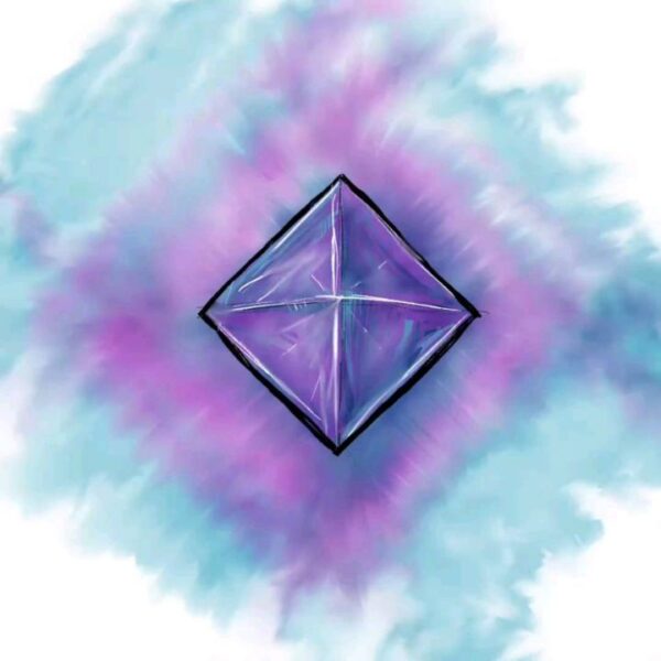 First sketch on the iPad: gemstone pyramid